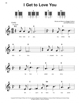 page one of I Get To Love You (Super Easy Piano)