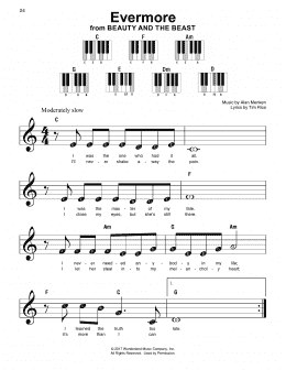 page one of Evermore (from Beauty And The Beast) (Super Easy Piano)
