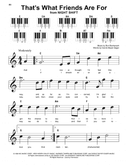 page one of That's What Friends Are For (Super Easy Piano)