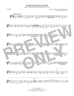 page one of Pure Imagination (from Willy Wonka & The Chocolate Factory) (Ocarina)