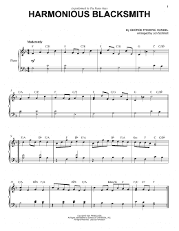 page one of Harmonious Blacksmith (Piano Solo)