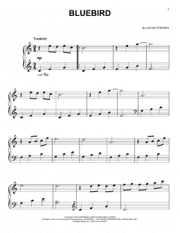 page one of Bluebird (Easy Piano)