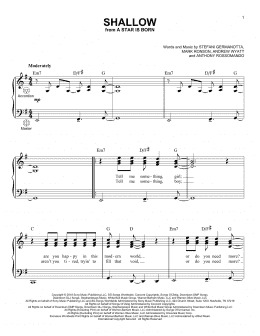 page one of Shallow (from A Star Is Born) (Accordion)