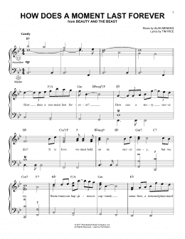 page one of How Does A Moment Last Forever (from Beauty And The Beast) (Accordion)