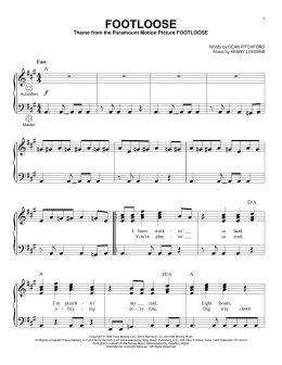page one of Footloose (Accordion)