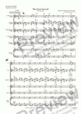 page one of The First Nowell/The First Noël (VRB/Score & Parts)