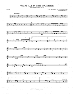 page one of We're All In This Together (from High School Musical) (Bells Solo)