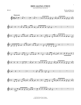 page one of Breaking Free (from High School Musical) (Bells Solo)