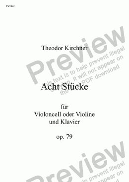 page one of Kirchner, Acht Stücke op. 79 – Flöte (anstelle Violine)