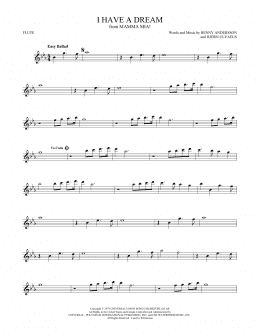 page one of I Have A Dream (Flute Solo)