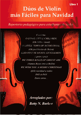 page one of Dúos de violín más fáciles para Navidad libro 1