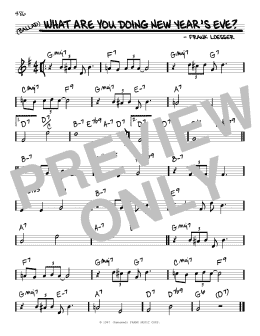 page one of What Are You Doing New Year's Eve? (Real Book – Melody & Chords)