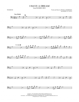 page one of I Have A Dream (Trombone Solo)