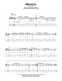 page one of Memory (from Cats) (Easy Ukulele Tab)