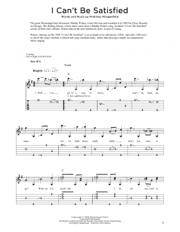 page one of I Can't Be Satisfied (Dobro)