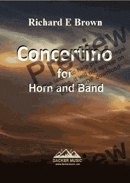 page one of Concertino for Horn and Band