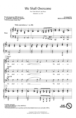 page one of We Shall Overcome (3-Part Mixed Choir)
