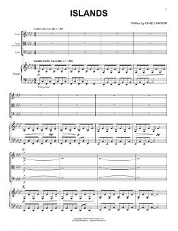 page one of Islands (Piano Solo)