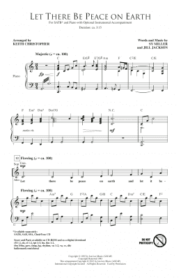 page one of Let There Be Peace On Earth (arr. Keith Christopher) (SATB Choir)
