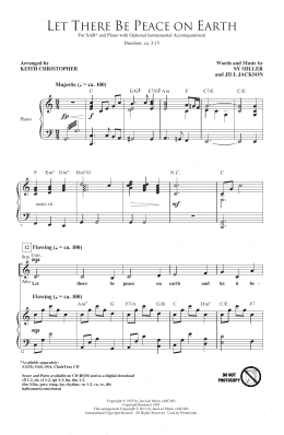 page one of Let There Be Peace On Earth (arr. Keith Christopher) (SAB Choir)