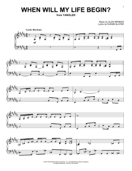 page one of When Will My Life Begin? (from Tangled) (Piano Solo)