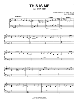 page one of This Is Me (from Camp Rock) (Piano Solo)
