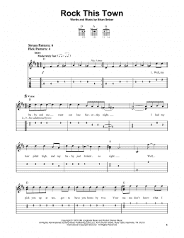 page one of Rock This Town (Easy Guitar Tab)