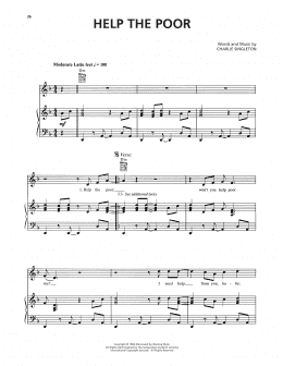 page one of Help The Poor (Piano, Vocal & Guitar Chords (Right-Hand Melody))