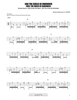 page one of Can The Circle Be Unbroken (Will The Circle Be Unbroken) (Banjo Tab)
