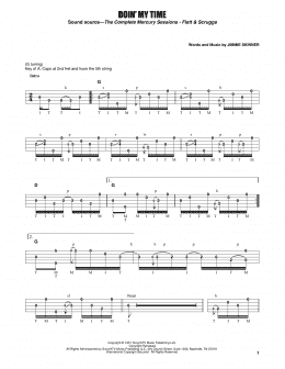 page one of Doin' My Time (Banjo Tab)