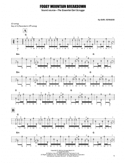 page one of Foggy Mountain Breakdown (Banjo Tab)