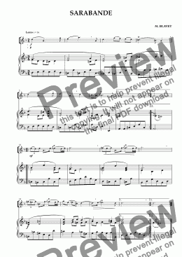 page one of SARABANDE - Partitura completa