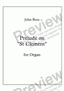 page one of Prelude on "St Clement", for organ