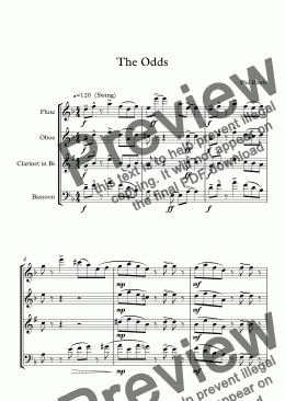 page one of The Odds - Wind Quartet