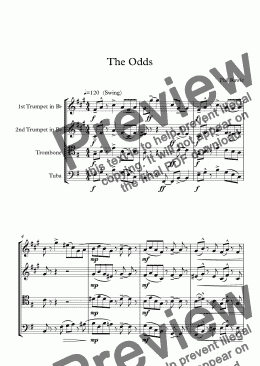 page one of The Odds - Brass Quartet