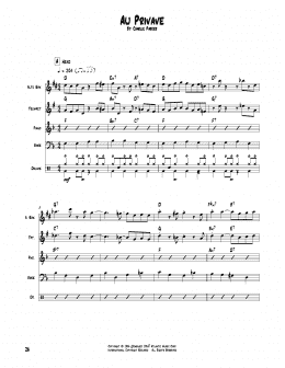 page one of Au Privave (Transcribed Score)