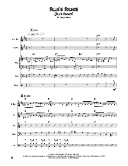page one of Billie's Bounce (Bill's Bounce) (Transcribed Score)