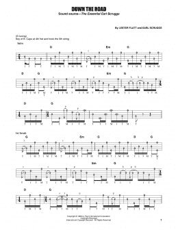 page one of Down The Road (Banjo Tab)