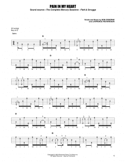 page one of Pain In My Heart (Banjo Tab)