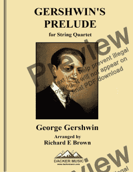 page one of Gershwin's Prelude - String  Quartet