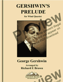 page one of Gershwin's Prelude - Wind Quartet