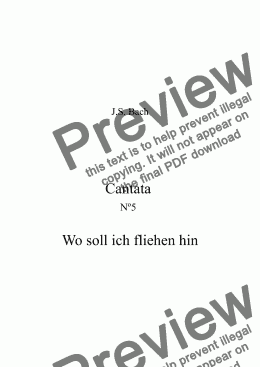 page one of Cantata  Nº5   Wo soll ich fliehen hin