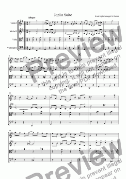page one of Joplin Suite