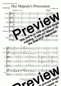 page one of Her Majesty's Procession (String Orchestra)