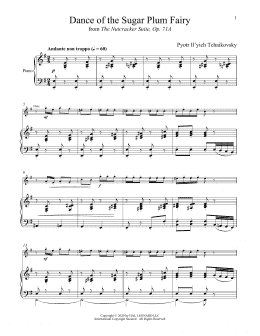 page one of Dance Of The Sugar Plum Fairy, Op. 71a (from The Nutcracker) (Flute and Piano)