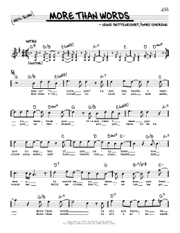 page one of More Than Words (Real Book – Melody, Lyrics & Chords)