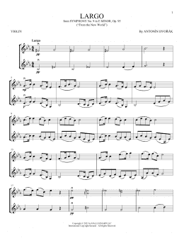 page one of Largo (Violin Duet)