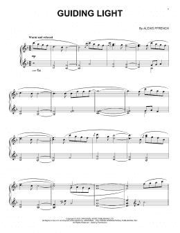 page one of Guiding Light (Piano Solo)