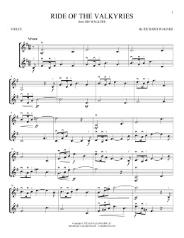 page one of Ride Of The Valkyries (Violin Duet)