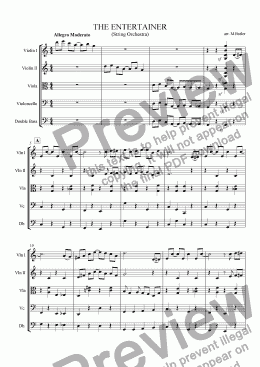 page one of The Entertainer - Scott Joplin